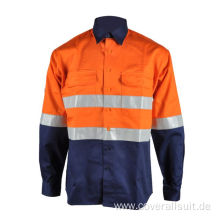 Cotton FR Hi Vis Work Safety Shirt